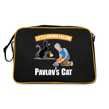 Le chat de Pavlov échec peu connu Psychologie drôle - Sac Retro - noir/or - Dos