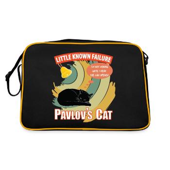 Le chat de Pavlov échec peu connu Psychologie drôle - Sac Retro - noir/or - Dos