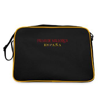 Mallorca - Retro Tasche - Schwarz/Gold - Hinten