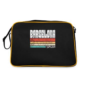 Spain Spanish Barcelona Spanish Holiday Gift - Retro Bag - black/gold - Back