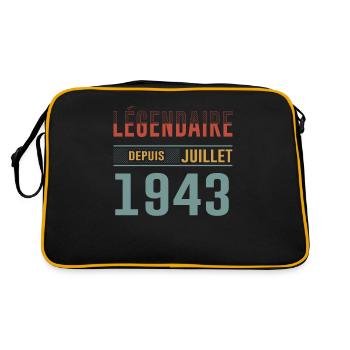 Légendaire Depuis Juillet 1943 Anniversaire Cadeau - Sac Retro - noir/or - Dos