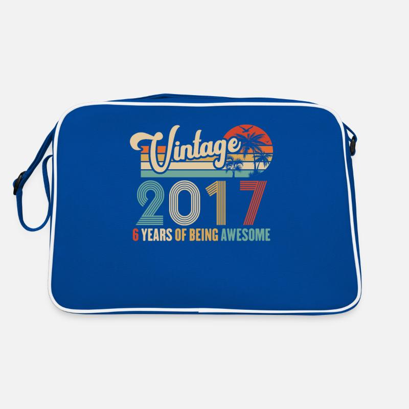 Vintage Année 2017 Anniversaire 6 Ans Idée Cadeau Sac Retro