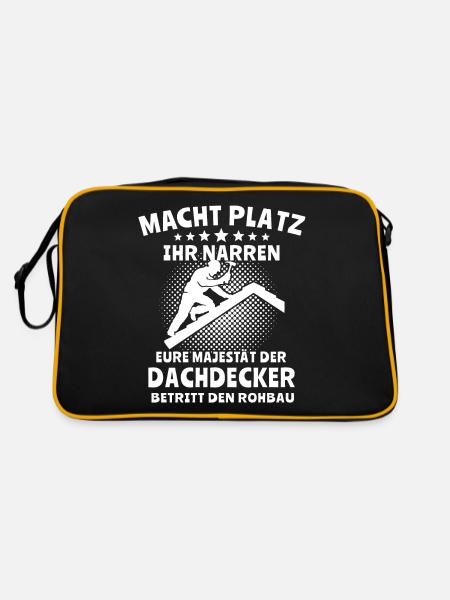 Dachdecker - Retro Tasche - Schwarz/Gold