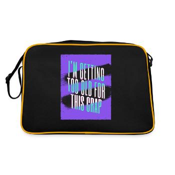 J’en viens à l’humour de vieil homme de vieillard - Sac Retro - noir/or - Dos