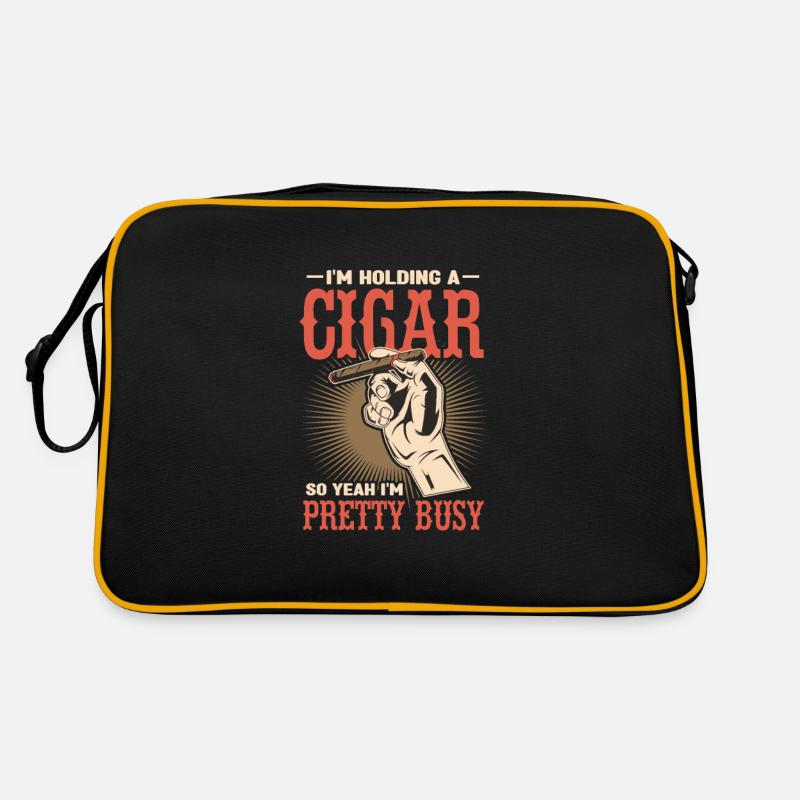 Zigarre Rauchen Raucher Tabak Zigarren Geschenk Retro Tasche