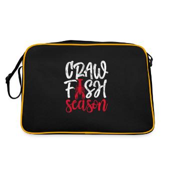 Crawfish Crawfish Seafood Crab Gift - Retro Bag - black/gold - Back