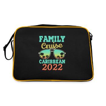 Kreuzfahrt 2022 Karibik - Retro Tasche - Schwarz/Gold - Hinten