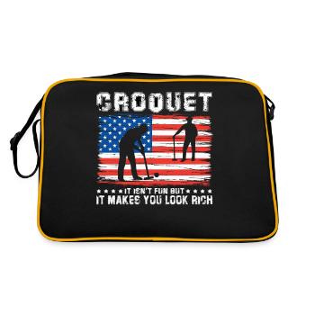Croquet ce n’est pas amusant mais ça vous fait paraître riche - Sac Retro - noir/or - Dos