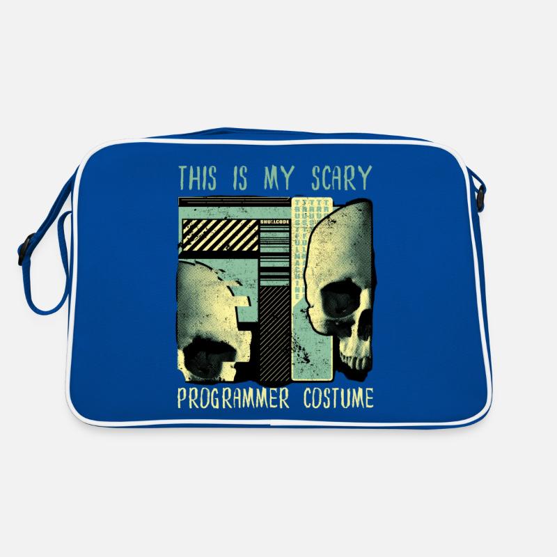 Scary Programmer Kostüm Humor Halloween Schädel Retro Tasche