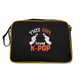K-Pop Musique Coréenne Pop Corée Kpop Cadeau - Sac Retro - noir/or - Dos