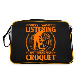 Désolé de ne pas écouter, je pensais à Croque - Sac Retro - noir/or - Dos