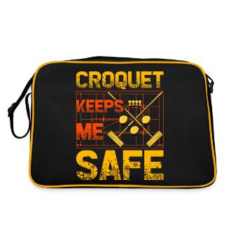 Le croquet me protège - Sac Retro - noir/or - Dos