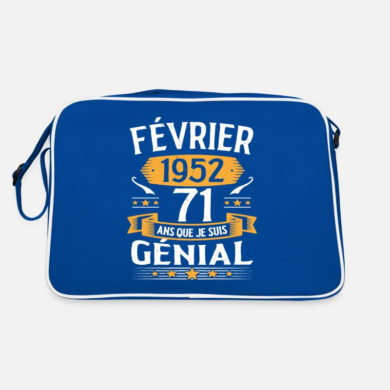 Février 1952 71 Ans Anniversaire Vintage Cadeau Sac Retro