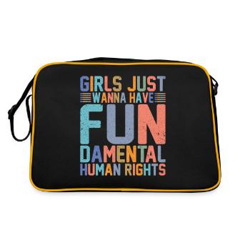 Les Filles Veulent Juste Avoir Des Droits Humains - Sac Retro - noir/or - Dos