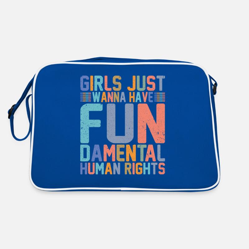 Mädchen wollen nur Menschenrechte haben Retro Tasche