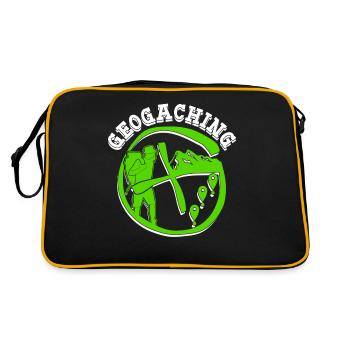 Geocacher Scavenger Hunt Cache Geocache - Retro Bag - black/gold - Back