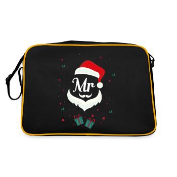Mr and Mrs Santa Claus Pyjamas Matching Couples - Retro Bag - black/gold - Back
