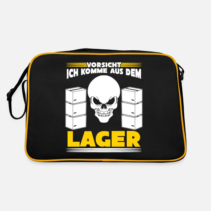 Lagerist Lager Logistiker Lagerarbeiter Retro Tasche
