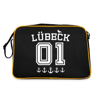 Lübeck Sayings Hanseatic City of Luebeck - Retro Bag - black/gold - Back