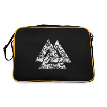 Valknut Wotan Knot Viking Warriors Norsemen - Retro Bag - black/gold - Back