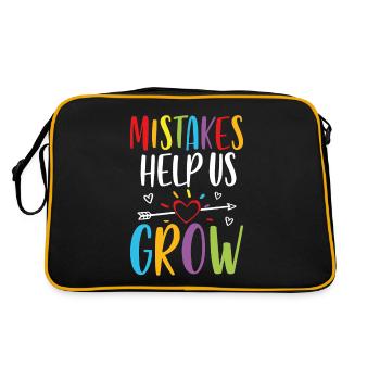 Les Erreurs Nous Aident À Grandir - Sac Retro - noir/or - Dos