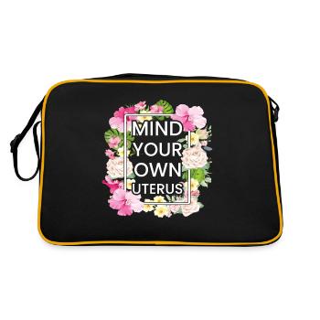 Faites Attention À Votre Propre Utérus - Sac Retro - noir/or - Dos