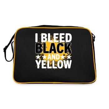 I Bleed Black And Yellow Je Saigne Noir Et Jaune - Sac Retro - noir/or - Dos