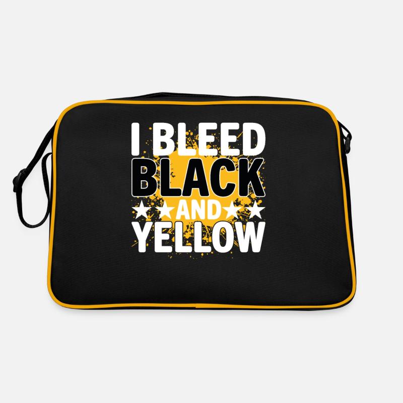 I Bleed Black And Yellow Je Saigne Noir Et Jaune Sac Retro
