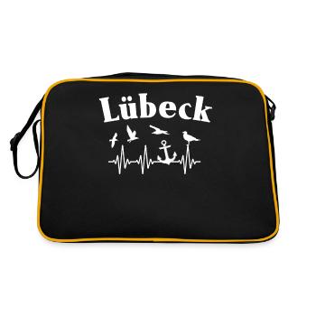 Lübeck ECG Souvenir Baltic Sea Lübeck - Retro Bag - black/gold - Back
