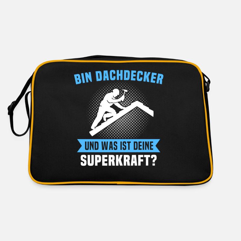 Dachdecker Sprüche Dachdecken Retro Tasche