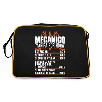 Le Tarif Horaire D'un Mécanicien - Sac Retro - noir/or - Dos