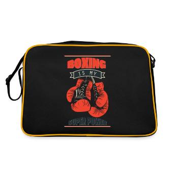 Boxing is my super power uppercut gloves - Retro Bag - black/gold - Back