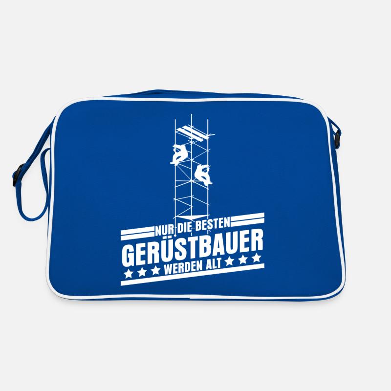 Gerüstbau Gerüst Witz Spruch Gerüstbauer Retro Tasche