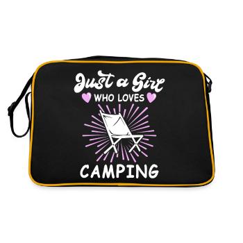 Camping Campingplatz Campen - Retro Bag - black/gold - Back