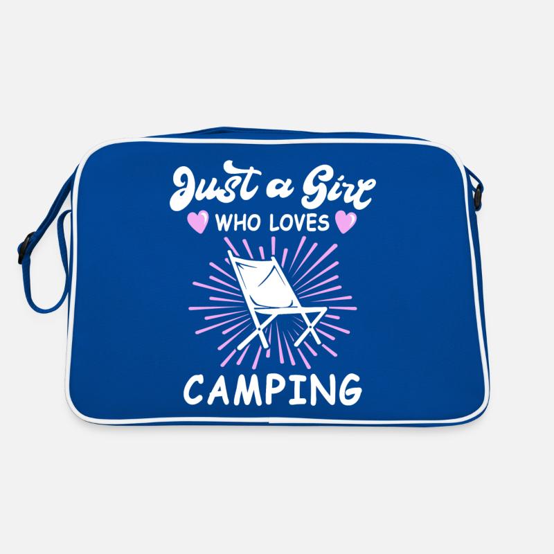 Camping Campingplatz Campen Retro Tasche
