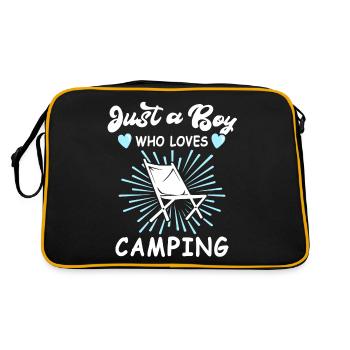 Camping Campingplatz Campen - Retro Bag - black/gold - Back