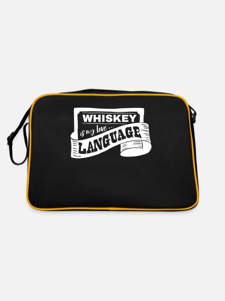 Le whisky est ma langue alcool liqueur Relax - Sac Retro - noir/or - Dos