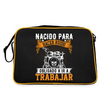 Né Pour Faire Du Bruit - Sac Retro - noir/or - Dos