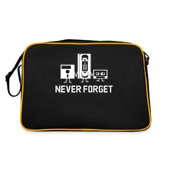 Never forget - Retro Bag - black/gold - Back