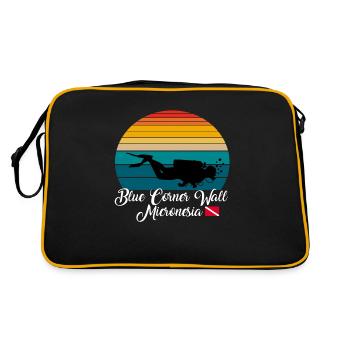 Blue Corner Wall Micronesia Diving - Retro Bag - black/gold - Back