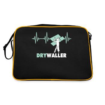 Ligne de cœur de cloison sèche ECG Drywall - Sac Retro - noir/or - Dos