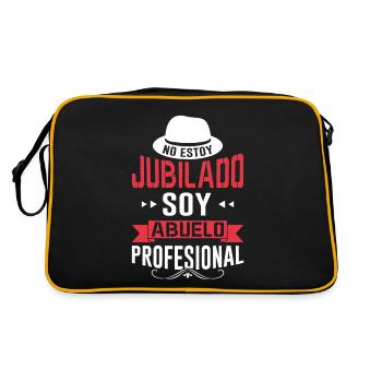 Papi Retraité Je Suis Un Grand-père Professionnel - Sac Retro - noir/or - Dos