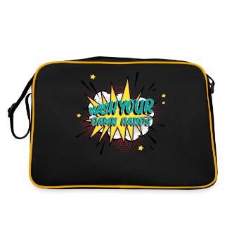 Lavez-vous les mains savon propre - Sac Retro - noir/or - Dos