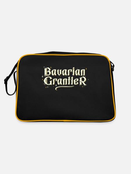 Festival de la bière allemande bavarois Grantler Schnitzel - Sac Retro - noir/or - Dos