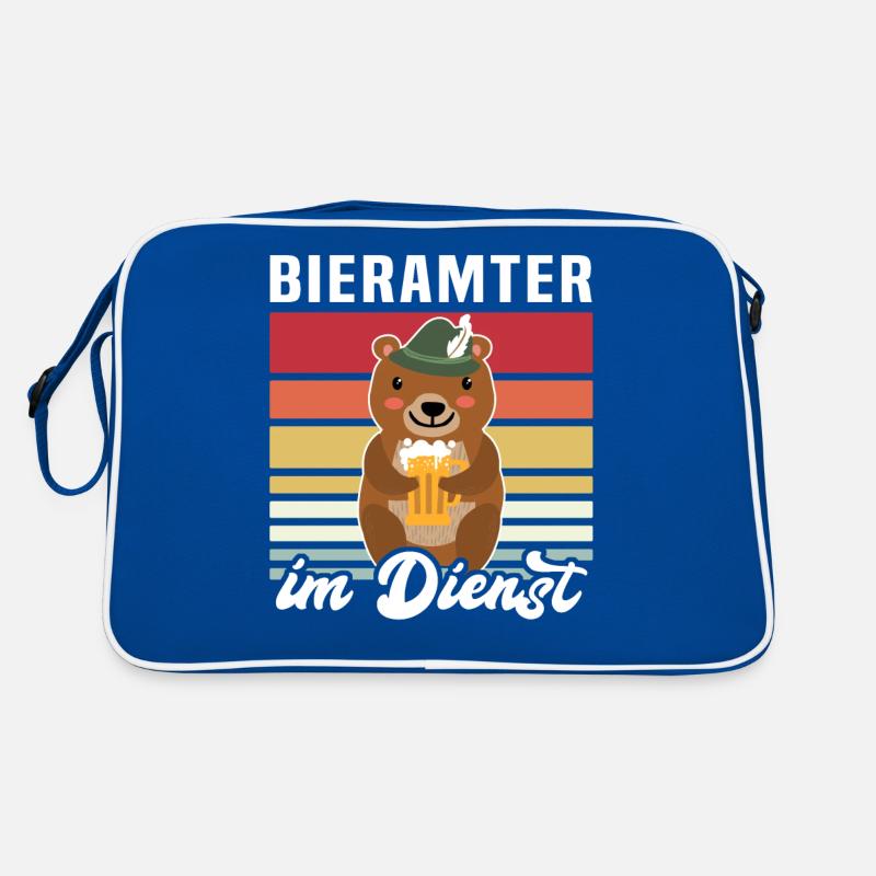 Beamter Bär Bier Biersprüche Biertrinker Retro Tasche