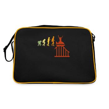 Certified Roller Coaster Test Pilot - Freizeitpark - Retro Tasche - Schwarz/Gold - Hinten