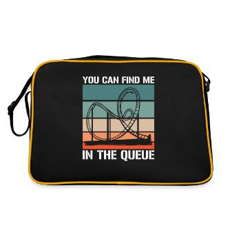 You can find me in the queue, theme park - Retro Bag - black/gold - Back