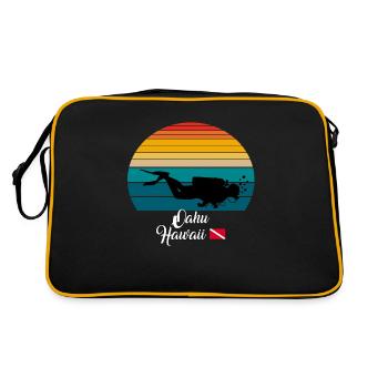 Oahu Hawaii Diving - Retro Bag - black/gold - Back
