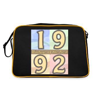BIRTHDAY YEAR 1992 - Retro Bag - black/gold - Back