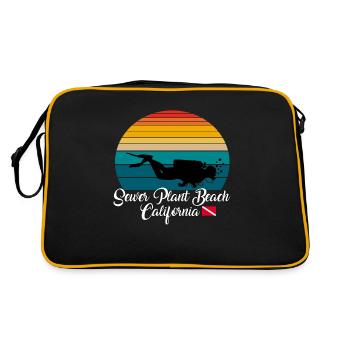 Sewer Plant Beach California Diving - Retro Bag - black/gold - Back